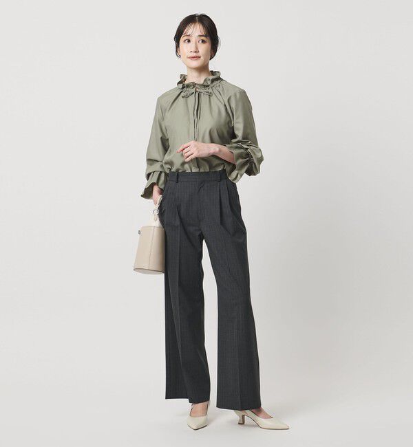 UNITED ARROWS「フリルカラー フレアスリーブ ブラウス」|シャツ・ブラウス|