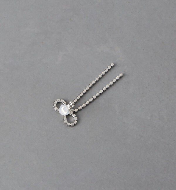 UNITED ARROWS「ラインストーン リボン イヤリング」|イヤリング|