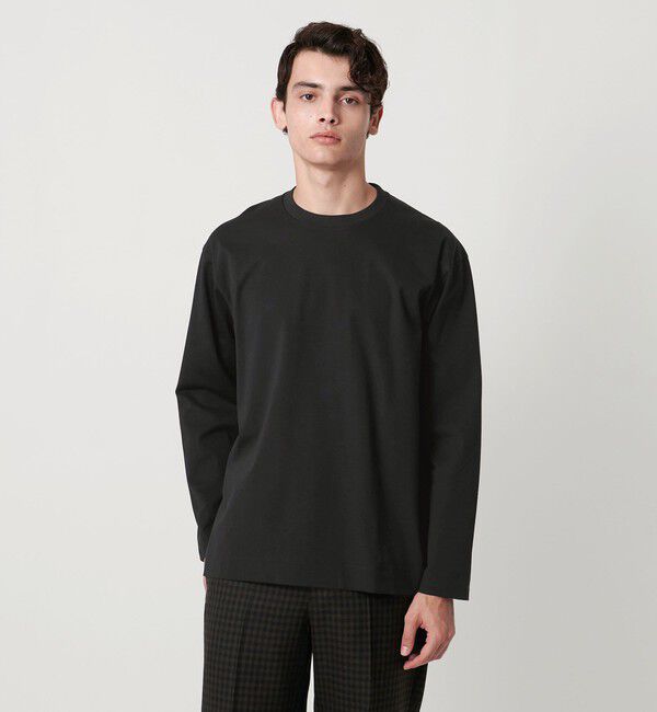 UNITED ARROWS「ポンチ ロングスリーブ Tシャツ デオドラント -抗菌防臭・接触冷感-」|Tシャツ・カットソー|BLACK