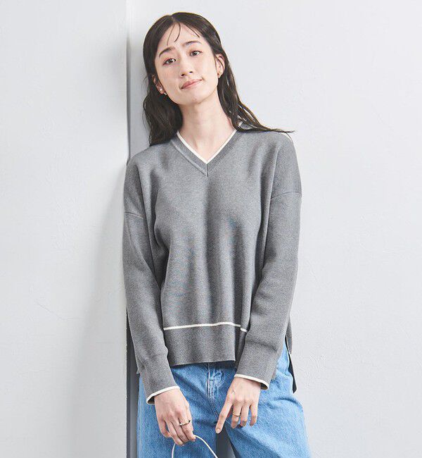 UNITED ARROWS「スムース Vネックニット」|ニット・セーター|