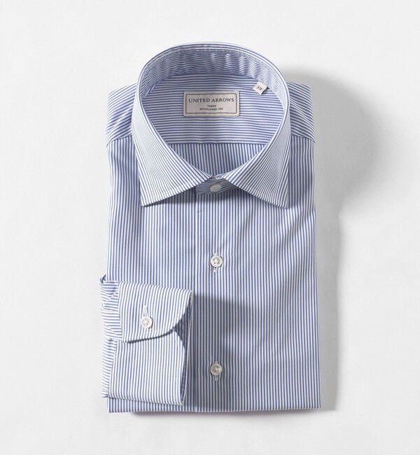 UNITED ARROWS「イージーケア AG キャンディストライプ セミワイドカラーシャツ -抗菌防臭-」|シャツ・ブラウス|