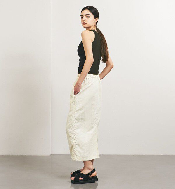 UNITED ARROWS「＜TO UNITED ARROWS＞ナイロンツイル ギャザースカート」|タイト|