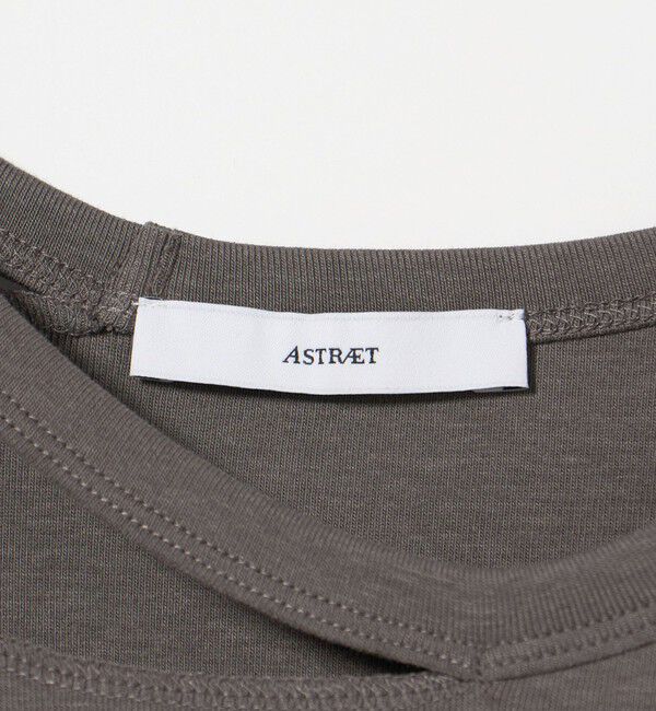 ASTRAET「＜ASTRAET＞フライス エリソデスリット クルーネックTシャツ」|Tシャツ・カットソー|
