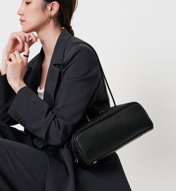 UNITED ARROWS「＜＆MyuQ＞KAKU WIDE バッグ」|ショルダー・メッセンジャー|BLACK