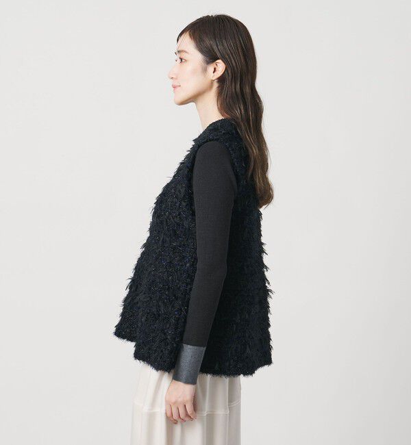 UNITED ARROWS「ミックスヤーン ペプラム ベスト」|ベスト・ジレ|