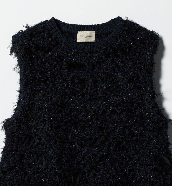 UNITED ARROWS「ミックスヤーン ペプラム ベスト」|ベスト・ジレ|