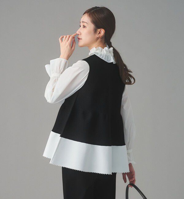 UNITED ARROWS「ペプラム ニットベスト」|ベスト・ジレ|