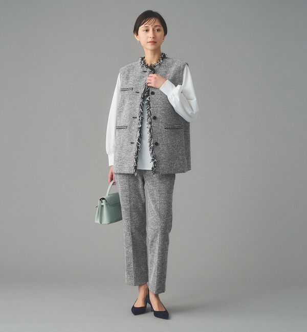 UNITED ARROWS「2トーン ツイードライク パンツ」|スラックス|