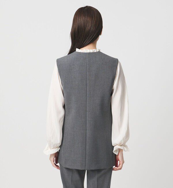 UNITED ARROWS「ダブルクロス ミドルベスト ‐ストレッチ ウォッシャブル‐」|ベスト・ジレ|