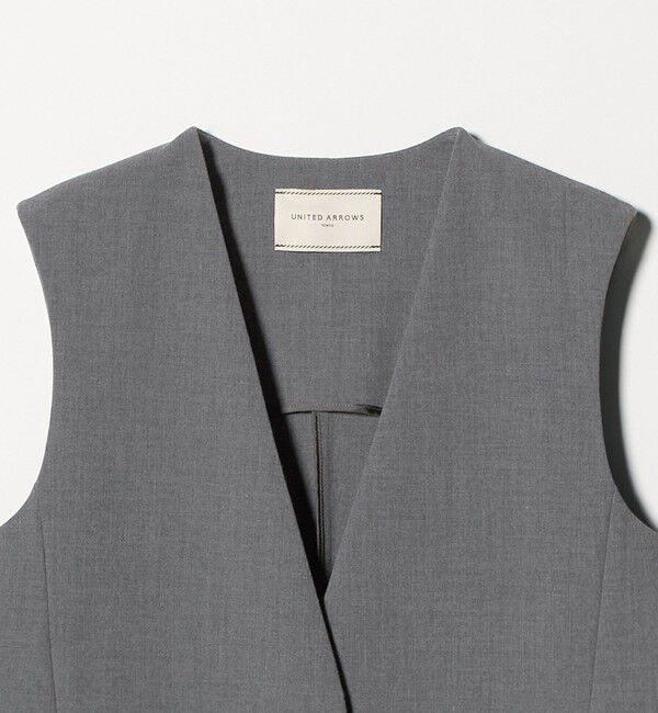 UNITED ARROWS「ダブルクロス ミドルベスト ‐ストレッチ ウォッシャブル‐」|ベスト・ジレ|