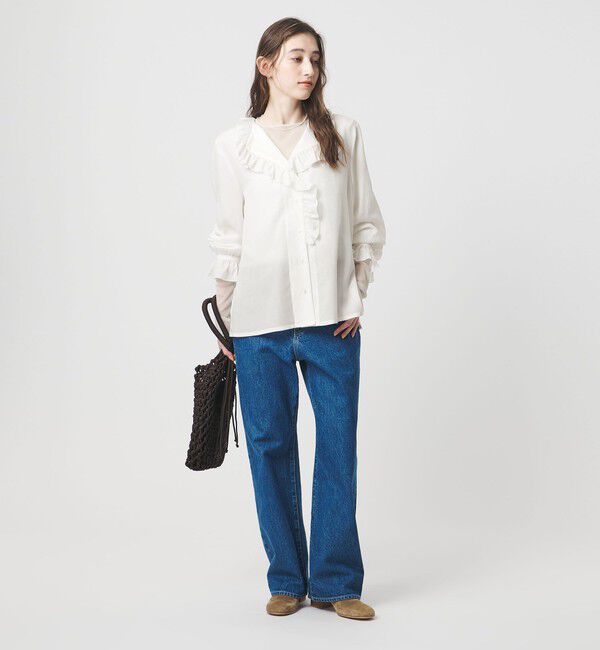 UNITED ARROWS「フリルカラー 2WAY ブラウス ‐ウォッシャブル‐」|シャツ・ブラウス|