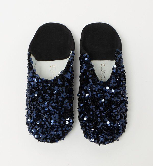 Style for Living「＜SOUK-SOUK＞スパンコール バブーシュ」|ルームシューズ|NAVY