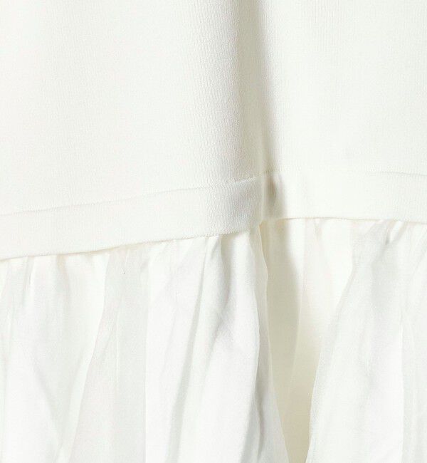 UNITED ARROWS「オーガンジー フリルコンビ ニット ‐ウォッシャブル‐」|ニット・セーター|