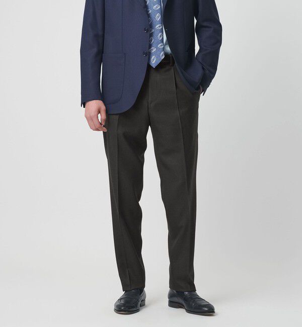 UNITED ARROWS「サージ クリース テーパード １プリーツ スラックス」|スラックス|