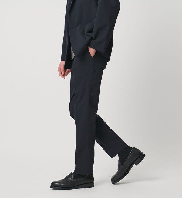 UNITED ARROWS「ウェザーコンフォート タフタ サイドシャーリング  スラックス 撥水 ストレッチ」|スラックス|