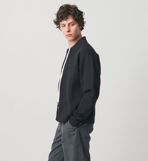 UNITED ARROWS「ブークレー ダブルフェイス ジップブルゾン」|カーディガン|