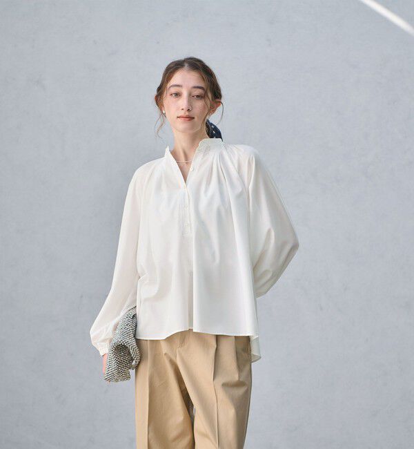 UNITED ARROWS「プリーツ ボリュームスリーブ ブラウス ‐ウォッシャブル‐」|シャツ・ブラウス|