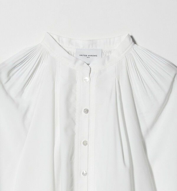 UNITED ARROWS「プリーツ ボリュームスリーブ ブラウス ‐ウォッシャブル‐」|シャツ・ブラウス|