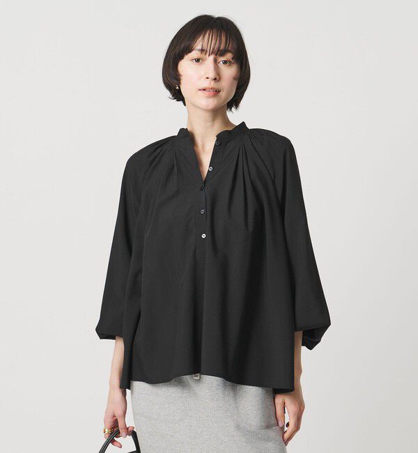 UNITED ARROWS「プリーツ ボリュームスリーブ ブラウス ‐ウォッシャブル‐」|シャツ・ブラウス|