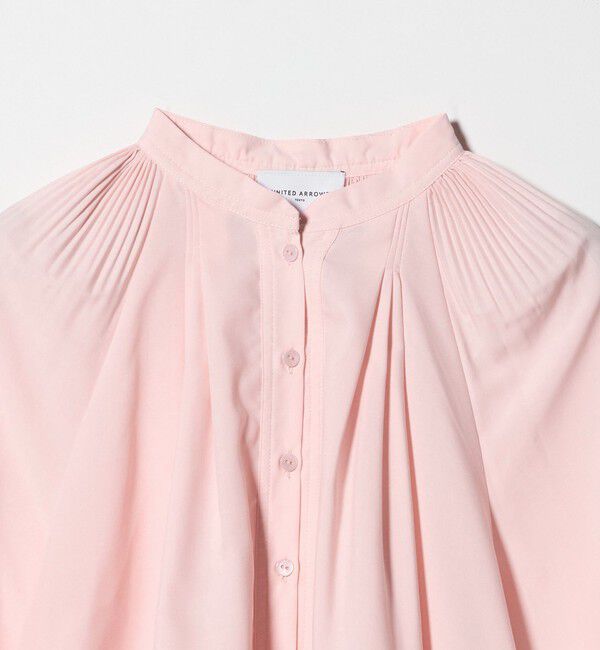 UNITED ARROWS「プリーツ ボリュームスリーブ ブラウス ‐ウォッシャブル‐」|シャツ・ブラウス|