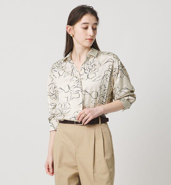 UNITED ARROWS「アブストラクトフラワー シャツ ‐ウォッシャブル‐」|シャツ・ブラウス|