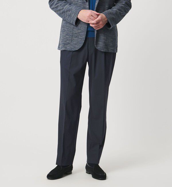 UNITED ARROWS「TR バックシャーリング １プリーツ イージー スラックス　ストレッチ 接触冷感」|スラックス|