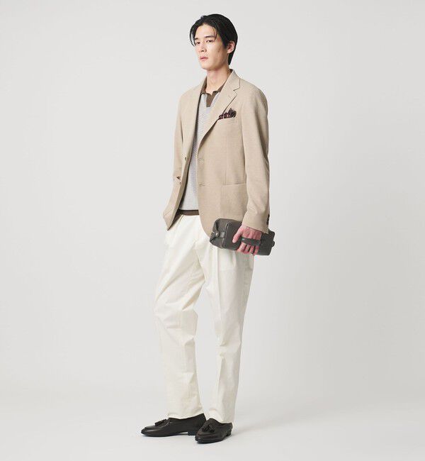 UNITED ARROWS「レザー スクエアクラッチバッグ（ポーチ）」|クラッチバッグ|