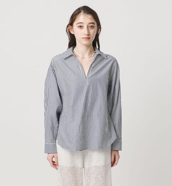 UNITED ARROWS「＜TICCA＞ストライプ スキッパー シャツ」|シャツ・ブラウス|