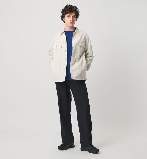 UNITED ARROWS「ハイツイストコットン ハイゲージ クルーネックニット 接触冷感」|ニット・セーター|