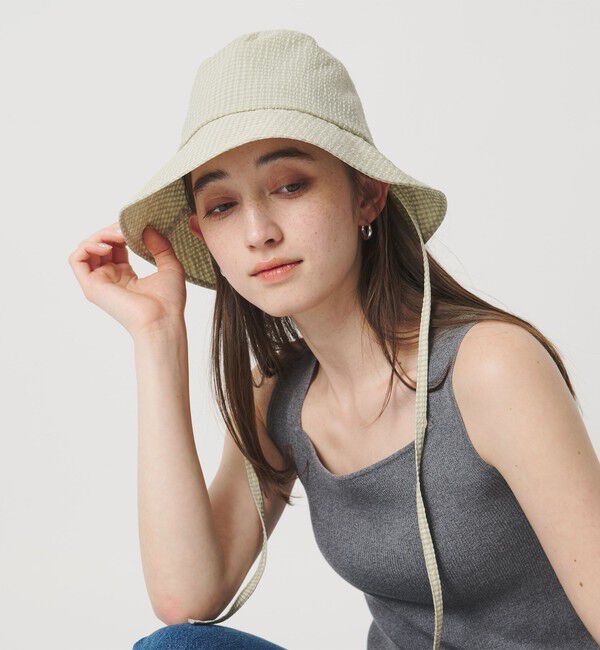 UNITED ARROWS「ギンガムチェック ハット UV」|ハット|