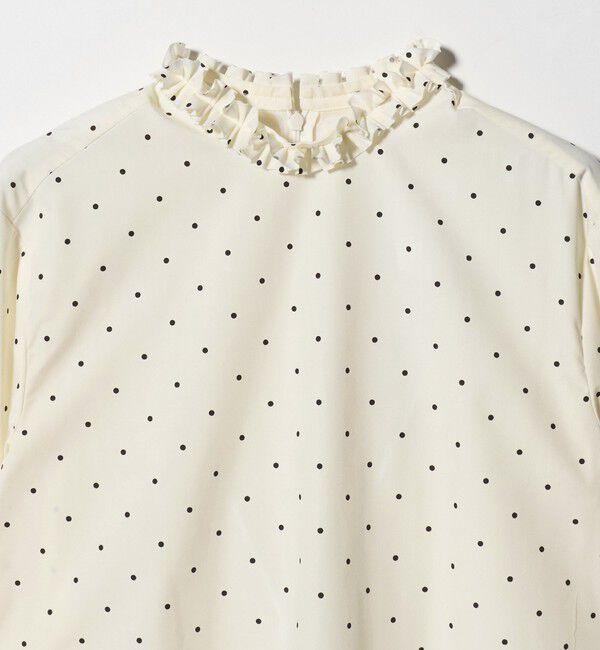 UNITED ARROWS「＜Marilyn Moon＞タックフリル ドット ブラウス」|シャツ・ブラウス|