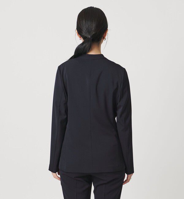 UNITED ARROWS「FEEL CLEAN Vノーカラー ジャケット ‐防しわ ストレッチ UVカット‐」|ノーカラージャケット|