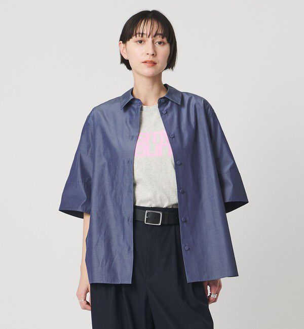 UNITED ARROWS「デニムライク ブライトローン シャツ ‐ウォッシャブル‐」|シャツ・ブラウス|