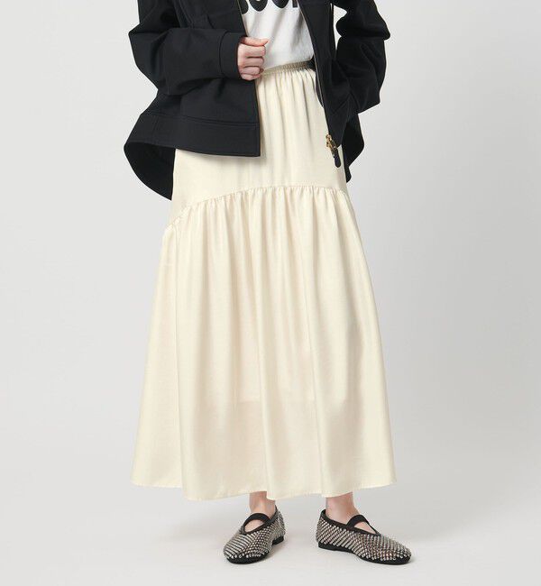 UNITED ARROWS「シルクライク ティアード スカート」|スカート|