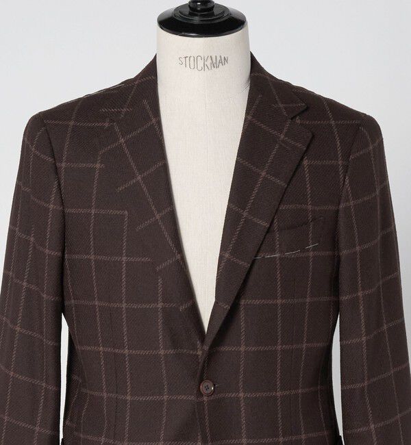 UNITED ARROWS「ブークレ ウィンドウペン シングル 3ボタン テーラードジャケット CーMODEL」|テーラードジャケット|