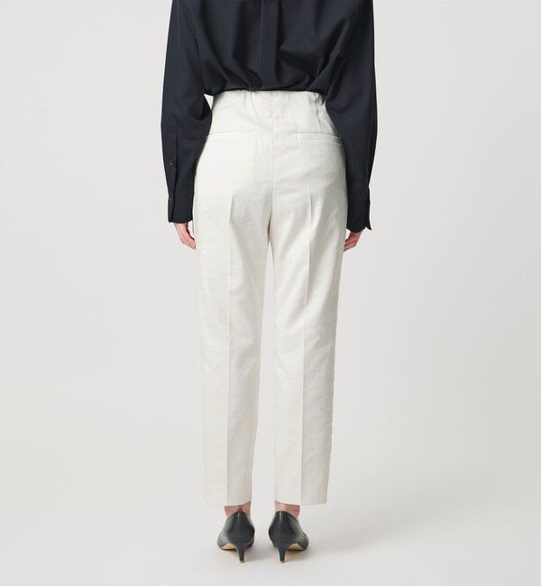 UNITED ARROWS「シャイニー スリム パンツ WHITE ‐ストレッチ ウォッシャブル‐」|スラックス|