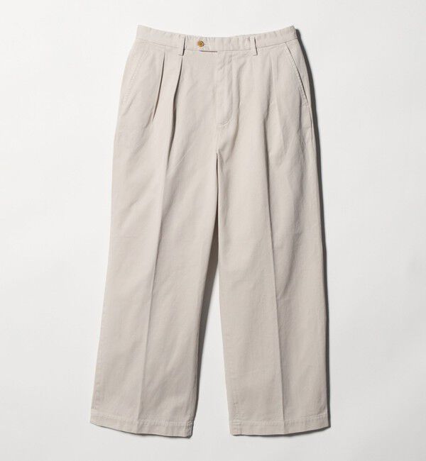 UNITED ARROWS「＜District＞コットン ツイル オーバーダイ 2プリーツ パンツ」|チノ|
