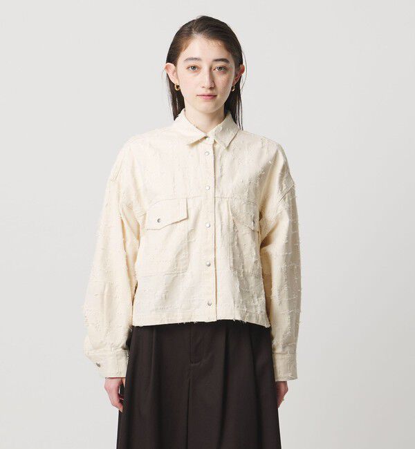 UNITED ARROWS「ジャガード ワーク シャツ ジャケット ‐ウォッシャブル‐」|テーラードジャケット|