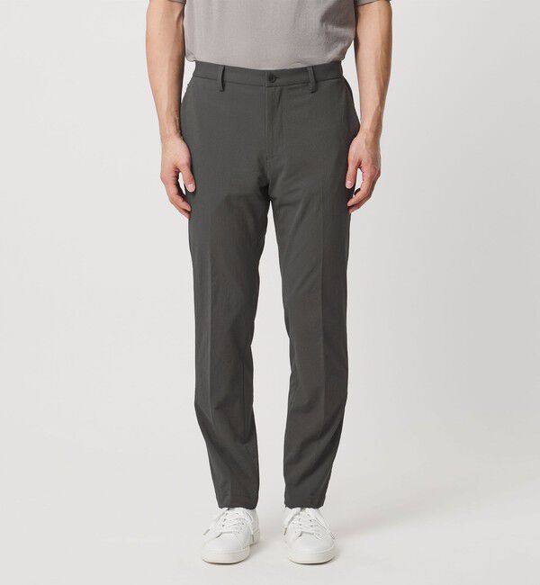 UNITED ARROWS「ドビー ノープリーツ テーパード パンツ UA COZY　ウォッシャブル　タテヨコストレッチ　防しわ　撥水」|スラックス|