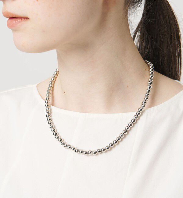 UNITED ARROWS「メタルボール アジャスタブル ネックレス」|ネックレス|SILVER
