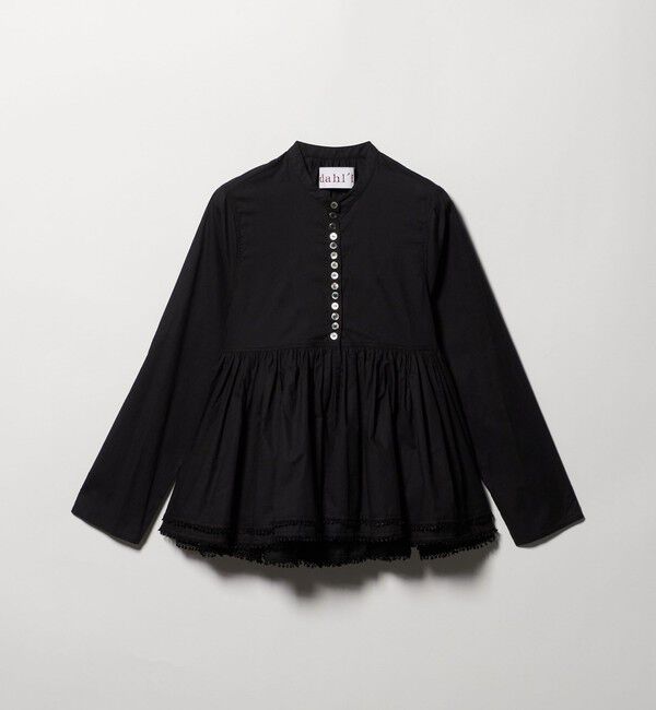 UNITED ARROWS「＜dahl&rsquo;ia＞ヘム フレア ブラウス」|シャツ・ブラウス|BLACK