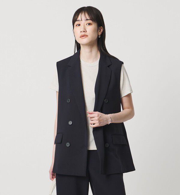 UNITED ARROWS「Drapy テーラード ミドル ベスト」|ベスト・ジレ|