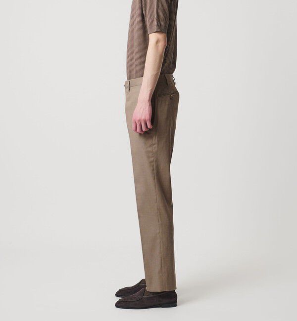 UNITED ARROWS「クールモーション ドビー サイドエクステンド ノープリーツスラックス COMFORT EASY‐MODEL　接触冷感　吸」|スラックス|