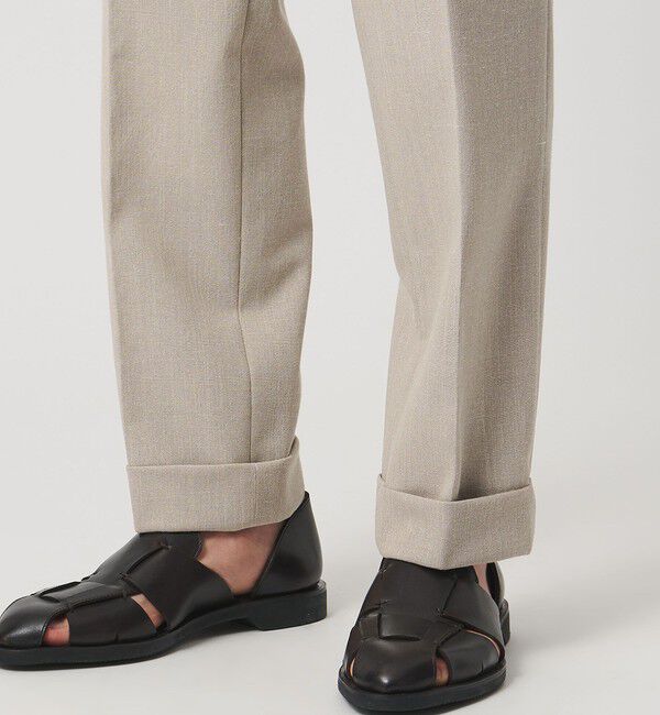 UNITED ARROWS「ポプリン 1プリーツ スラックス R-MODEL」|スラックス|