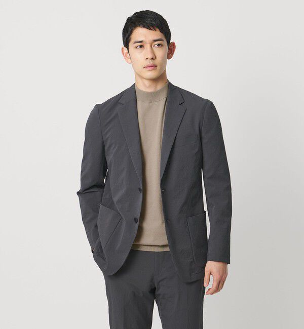 UNITED ARROWS「ショートスリーブ モックネック ニットTシャツ UA COZY ウォッシャブル 抗菌防臭」|Tシャツ・カットソー|