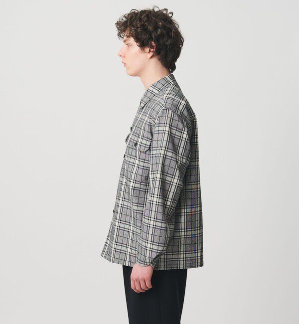 UNITED ARROWS「ネップクロス グレンチェック ユーティリティシャツ」|シャツ・ブラウス|