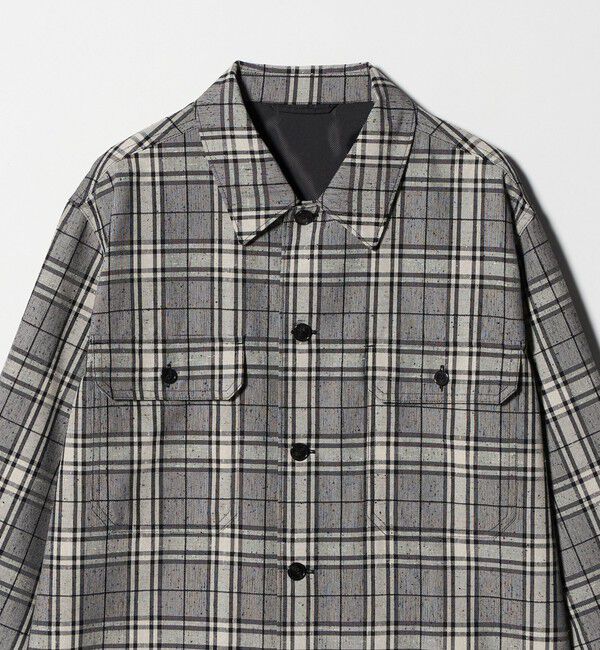 UNITED ARROWS「ネップクロス グレンチェック ユーティリティシャツ」|シャツ・ブラウス|
