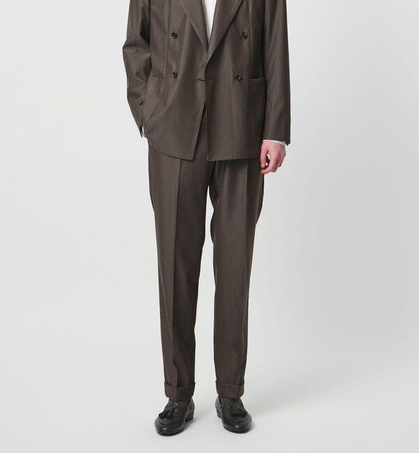 UNITED ARROWS「ポプリン 1プリーツ スラックス R-MODEL」|スラックス|