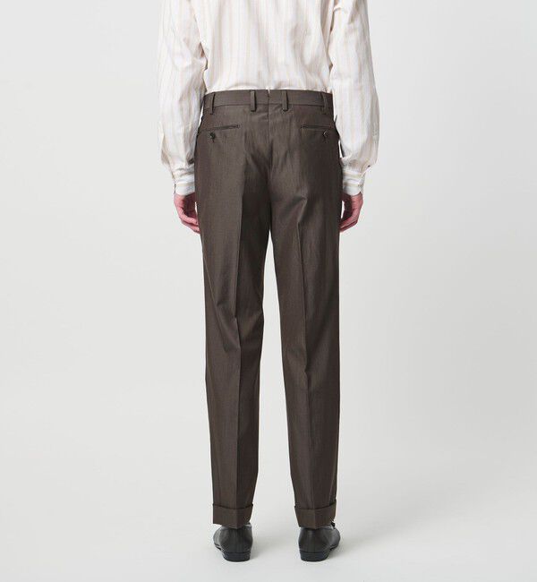 UNITED ARROWS「ポプリン 1プリーツ スラックス R-MODEL」|スラックス|