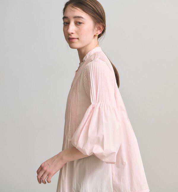 UNITED ARROWS「ピンタック バンドカラー ブラウス」|シャツ・ブラウス|